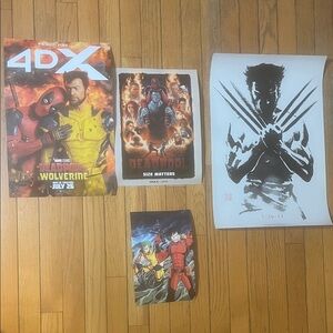 Deadpool & Wolverine All 3 Movie Posters + Anime NEW Hugh Jackman Ryan Reynolds